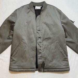 T by Alexander Wang Green Bomber Jacket Womens Zip Front